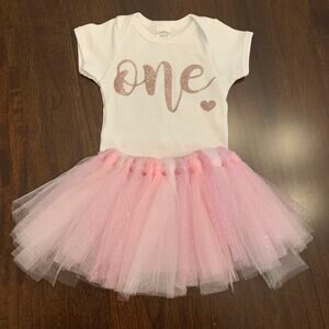 First Birthday Outfit - Custom Made Size 12-18 Months